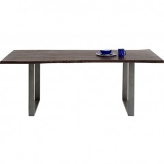 Table Harmony Dark Crude Steel 200x100